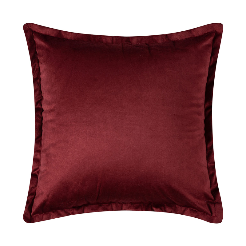 Διακοσμητική Μαξιλαροθήκη Βελουτέ (45x45) Silk Fashion A804 Μπορντώ