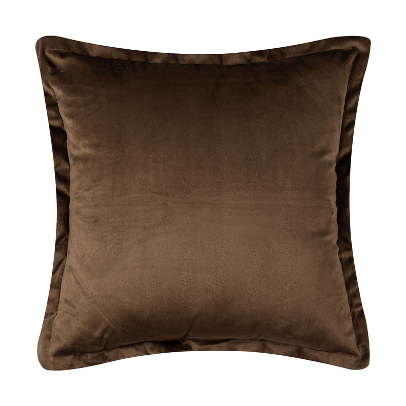 Διακοσμητική Μαξιλαροθήκη Βελουτέ (45x45) Silk Fashion A804 Σκούρο Καφέ