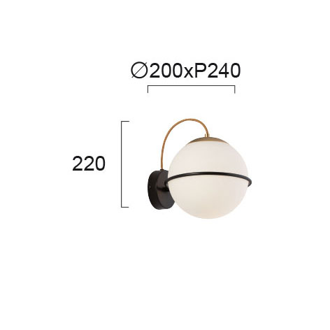 Απλίκα Τοίχου Viokef Ferero 3094000 Home Φωτιστικά Spitishop