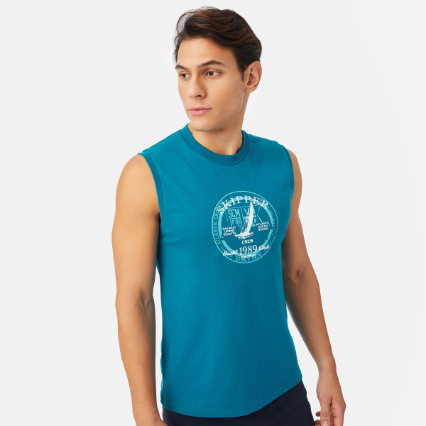 Πιτζάμα Ανδρική Καλοκαιρινή Minerva Skipper 71438-881 Green Lagoon