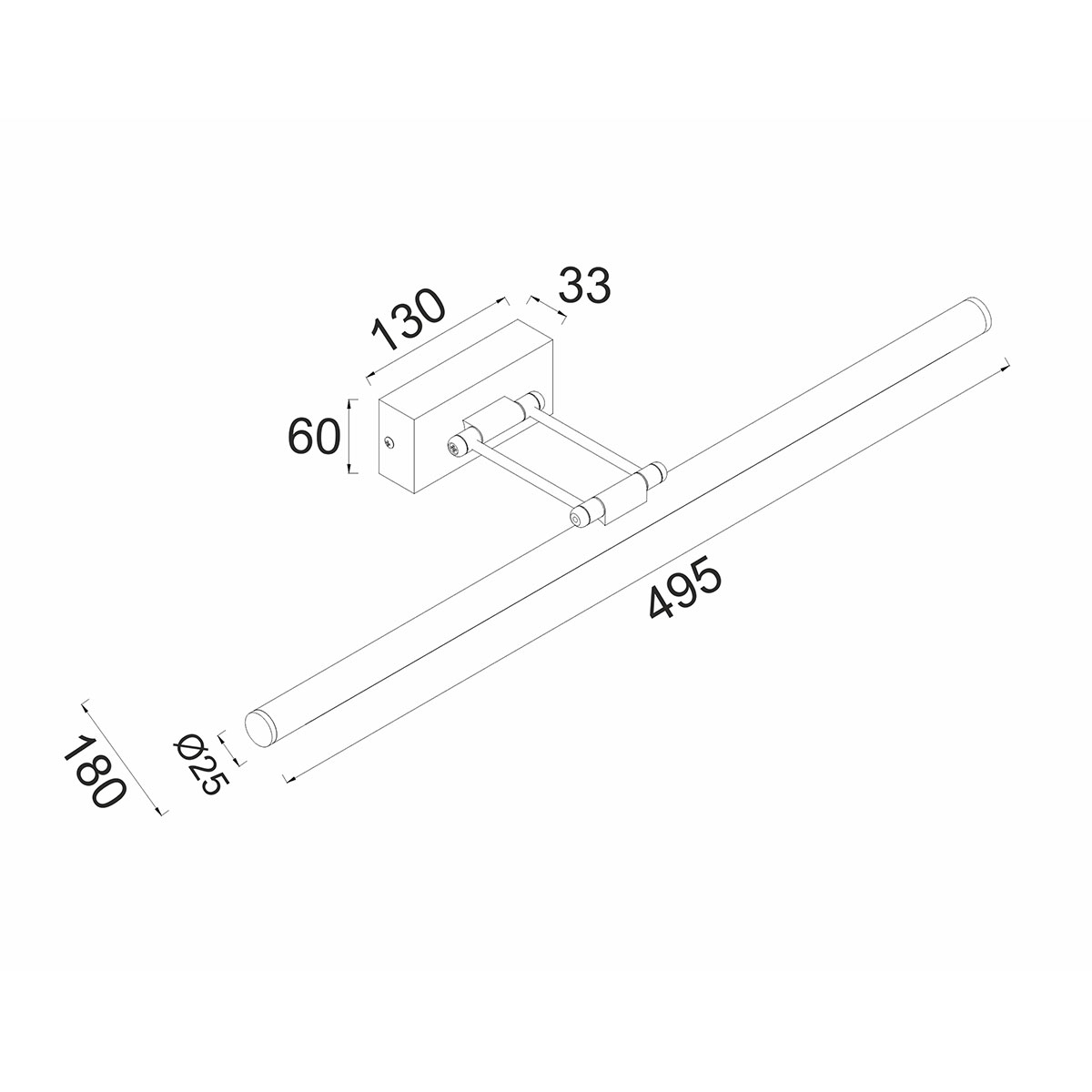 Φωτιστικό Μπάνιου Led Aca Rio Pn10Ledw50Bk Black Home Μπάνιο Φωτιστικά Spitishop