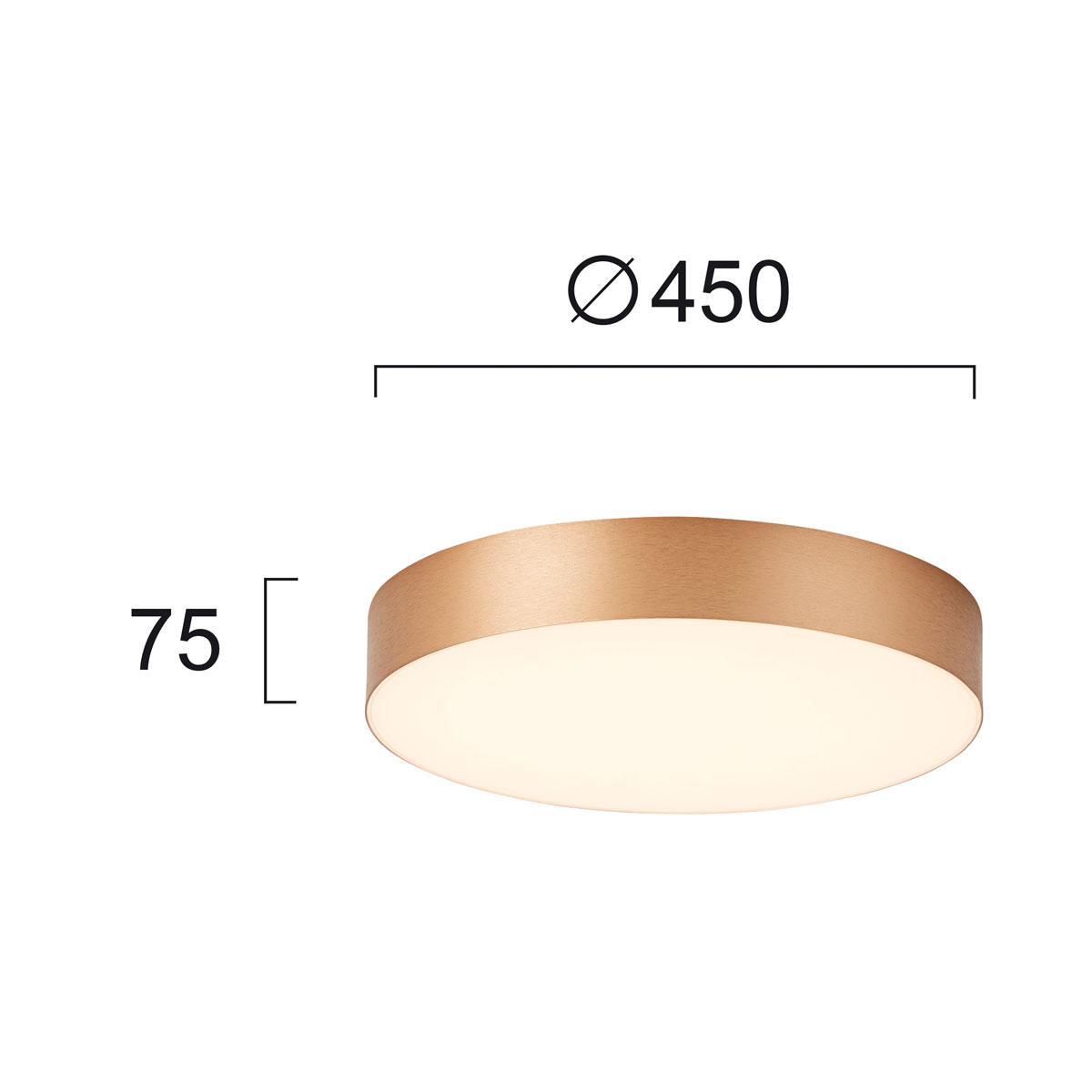 Φωτιστικό Πλαφονιέρα Led Viokef Bruce Gold 4235300 Home Φωτιστικά Οροφής Spitishop
