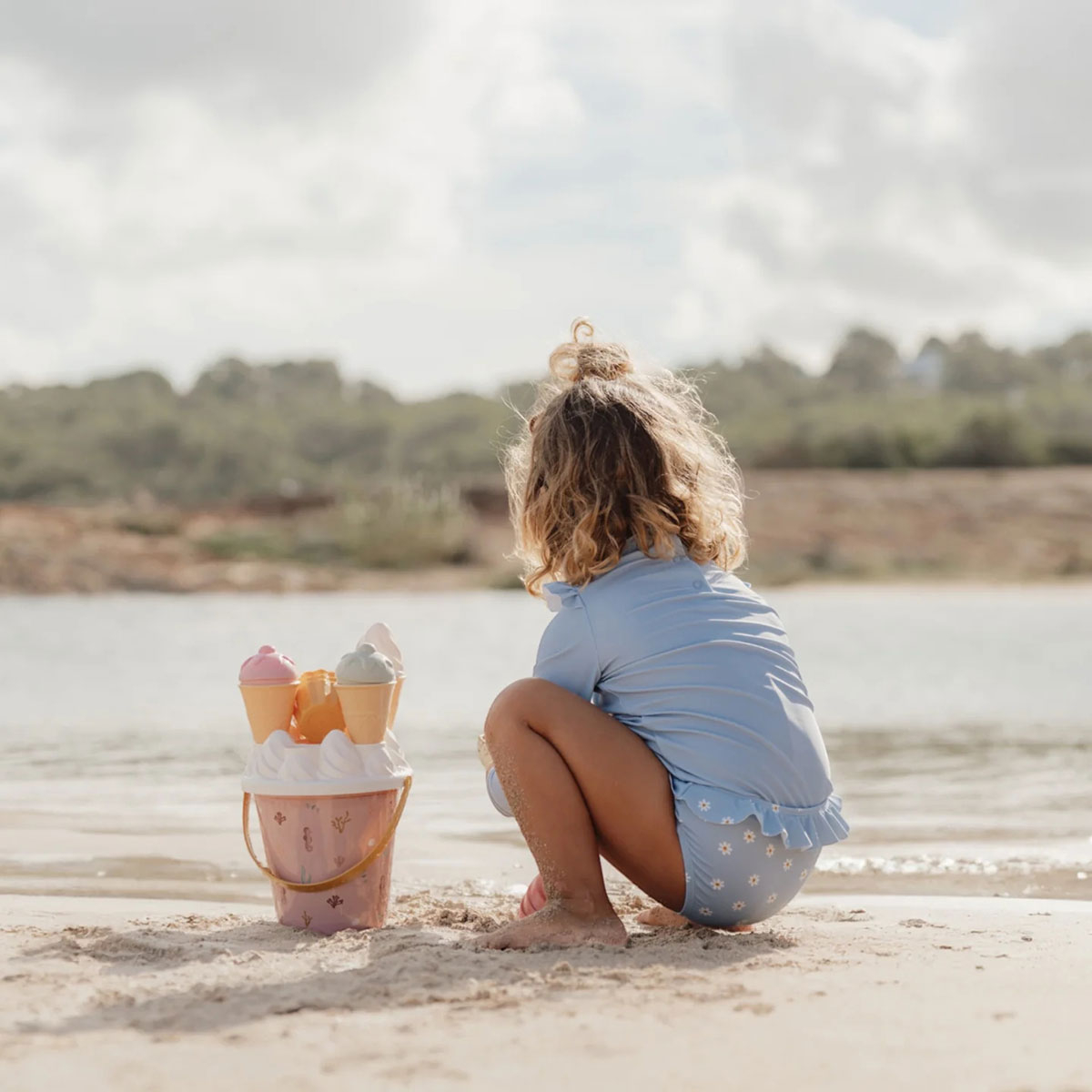 Κουβαδάκι + Φτυαράκια Παραλίας (Σετ 14Τμχ) Little Dutch Cream Ocean Dreams Ροζ Home Θαλάσσης Παιδικά Είδη Παιχνίδια Spitishop