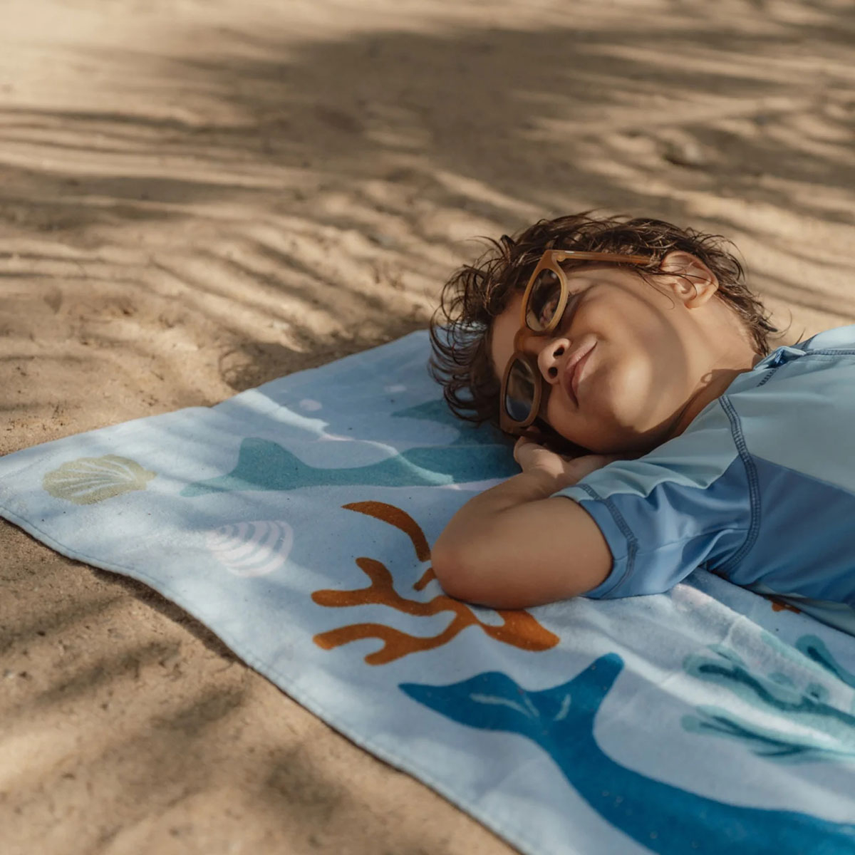 Παιδική Πετσέτα Θαλάσσης (60X120) Little Dutch Ocean Dreams Μπλε Home Πετσέτες Παιδικές Spitishop