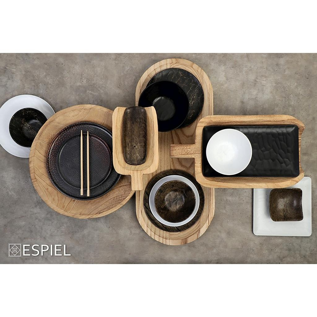 Διακοσμητικό Μπολ (Φ27X7 5) Tria By Espiel Pine Wood Hwb788K24-6 Home Διακόσμηση Δίσκοι - Πιατέλες Μπωλ Spitishop