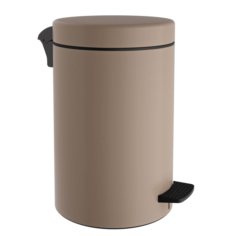 Κάδος Απορριμμάτων Μπάνιου (Φ25x40) Pam & Co 12lt 12-090-103 Matt Beige