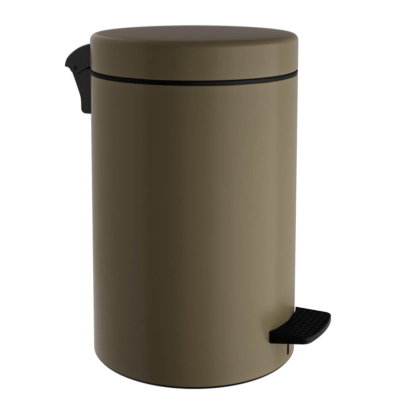 Κάδος Απορριμμάτων Μπάνιου (Φ25x40) Pam & Co 12lt 12-090-963 Matt Light Bronze