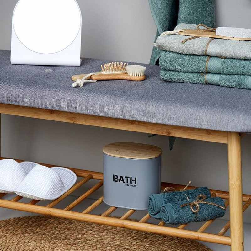 Κουτί Αποθήκευσης (14 5X10 5X13 5) Wenko Gara Grey 23701100 Home Οργάνωση & Αποθήκευση Μπάνιου Spitishop
