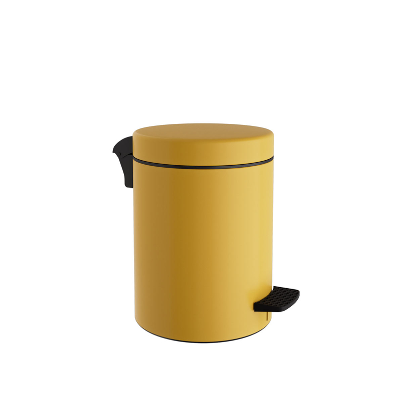 Κάδος Απορριμμάτων Μπάνιου (Φ18x25) Pam & Co 3lt 03-601-603 Matt Yellow