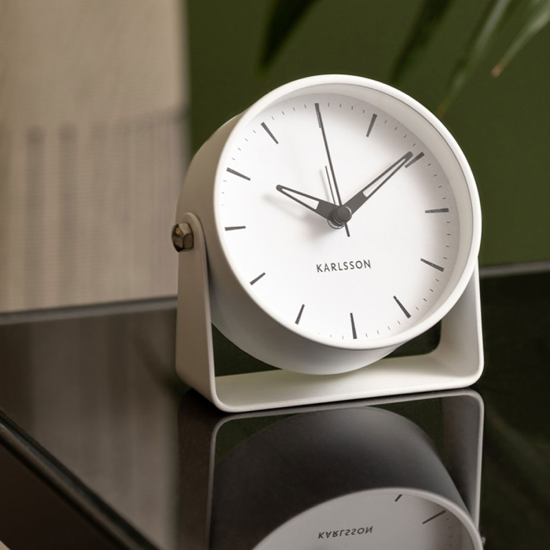 Ρολόι Επιτραπέζιο (Φ11) - Ξυπνητήρι Karlsson Calm White