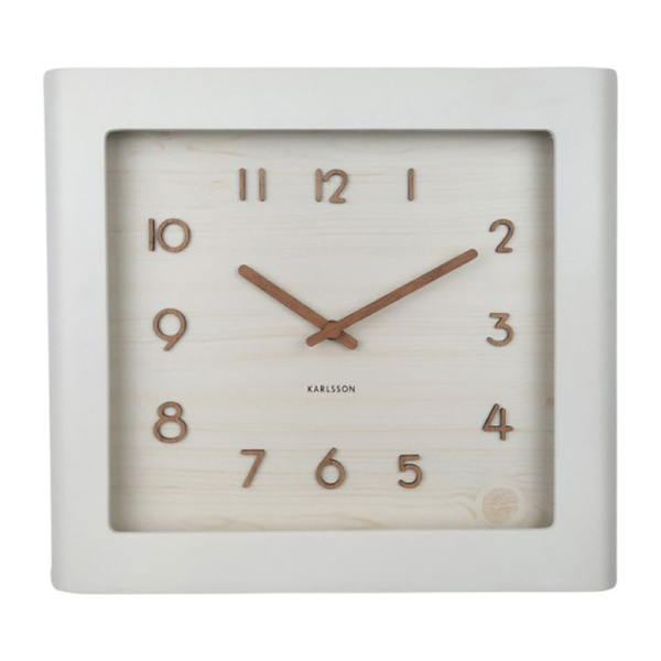 Ρολόι Τοίχου (33x33) Karlsson Sole White