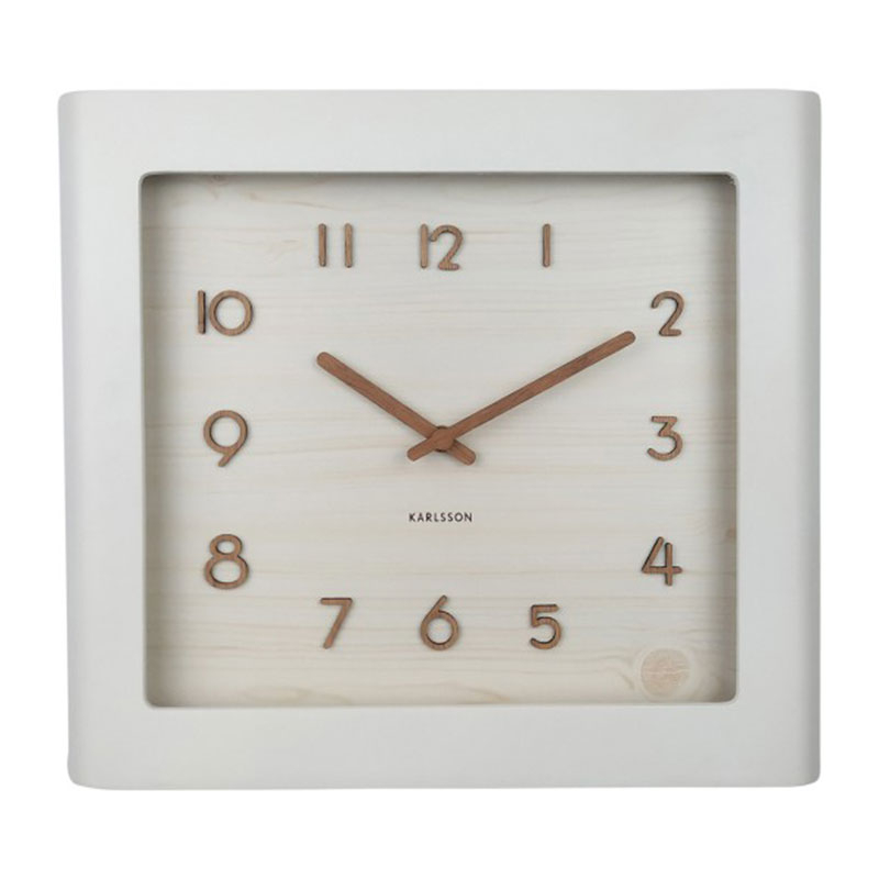 Ρολόι Τοίχου (33x33) Karlsson Sole White
