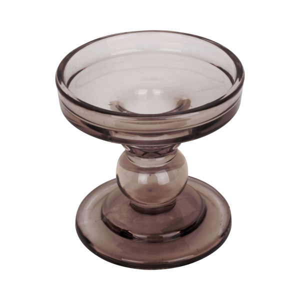 Κηροπήγιο (Φ8.5x11.5) Present Time By Octopus Glass Art Brown