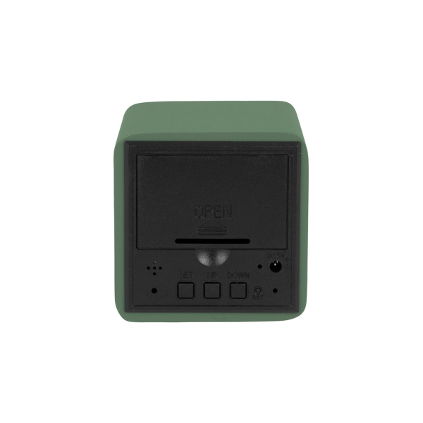 Ψηφιακό Ρολόι Επιτραπέζιο (6.6x6.6) - Ξυπνητήρι Karlsson Spry Square Grayed Jade