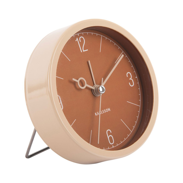 Ρολόι Επιτραπέζιο (Φ9.2) - Ξυπνητήρι Karlsson Monocle Caramel Brown