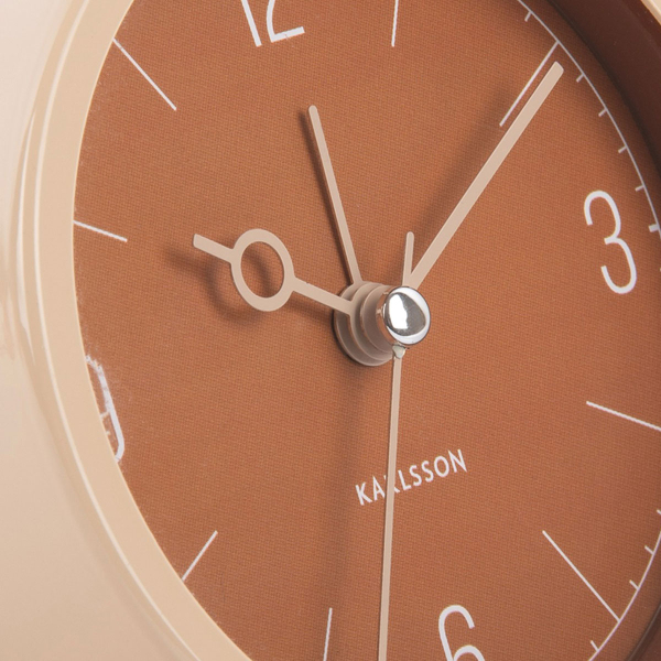 Ρολόι Επιτραπέζιο (Φ9.2) - Ξυπνητήρι Karlsson Monocle Caramel Brown