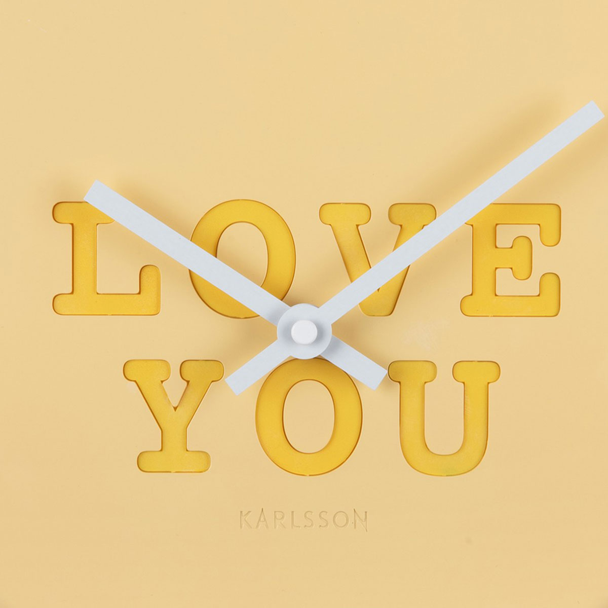 Ρολόι Τοίχου (6 2X27) Karlsson Heart Candy Soft Yellow Home Διακόσμηση Ρολόγια & Επιτραπέζια Spitishop