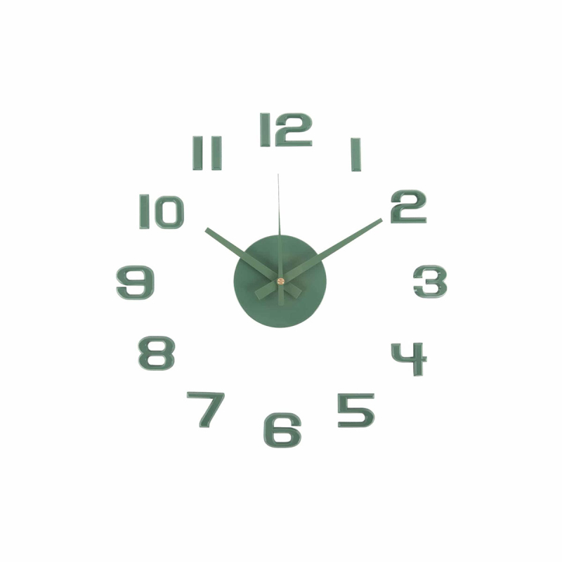 Ρολόι Τοίχου Αυτοκόλλητο (Φ35) Karlsson DIY Sunset Numbers Jungle Green