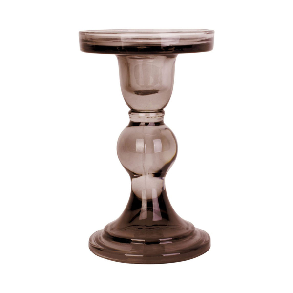Κηροπήγιο (Φ8.5x14) Present Time By Octopus Glass Art Brown