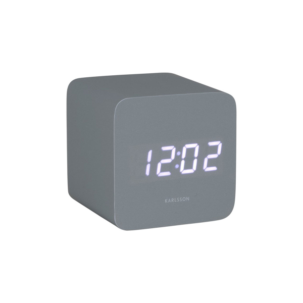 Ψηφιακό Ρολόι Επιτραπέζιο (6.6x6.6) - Ξυπνητήρι Karlsson Spry Square Mouse Grey