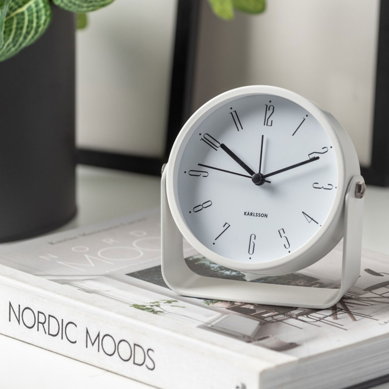 Ρολόι Επιτραπέζιο (Φ11x12.3) - Ξυπνητήρι Karlsson Regal White