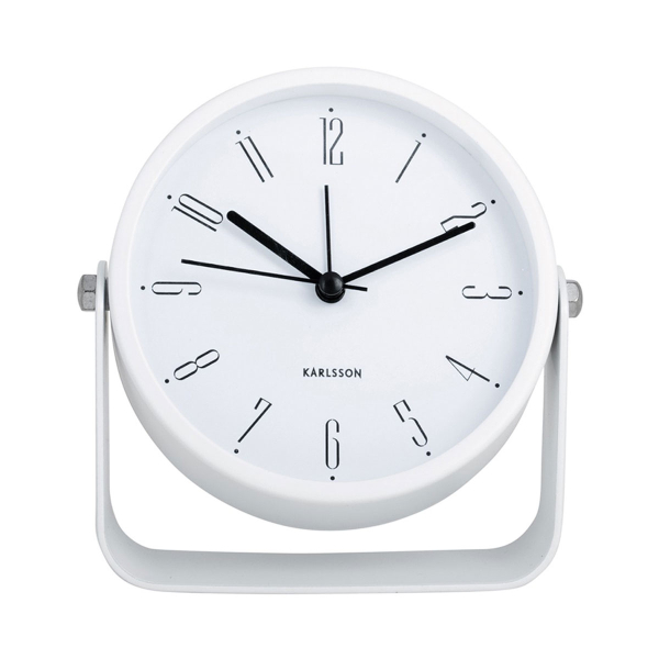 Ρολόι Επιτραπέζιο (Φ11x12.3) - Ξυπνητήρι Karlsson Regal White