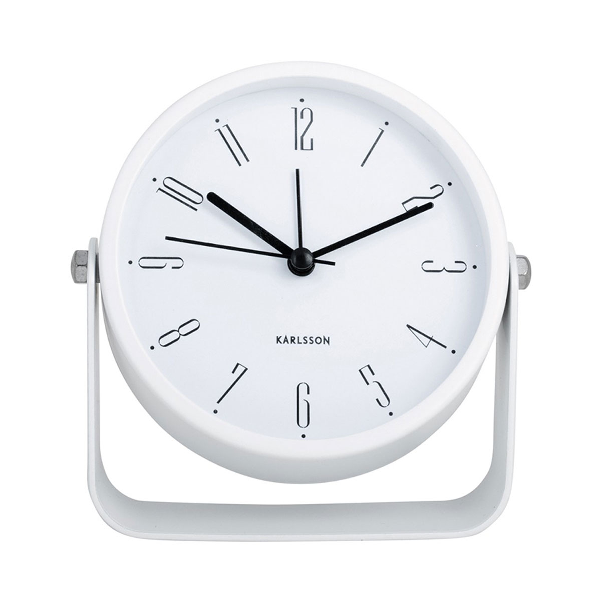 Ρολόι Επιτραπέζιο (Φ11x12.3) - Ξυπνητήρι Karlsson Regal White φωτογραφία