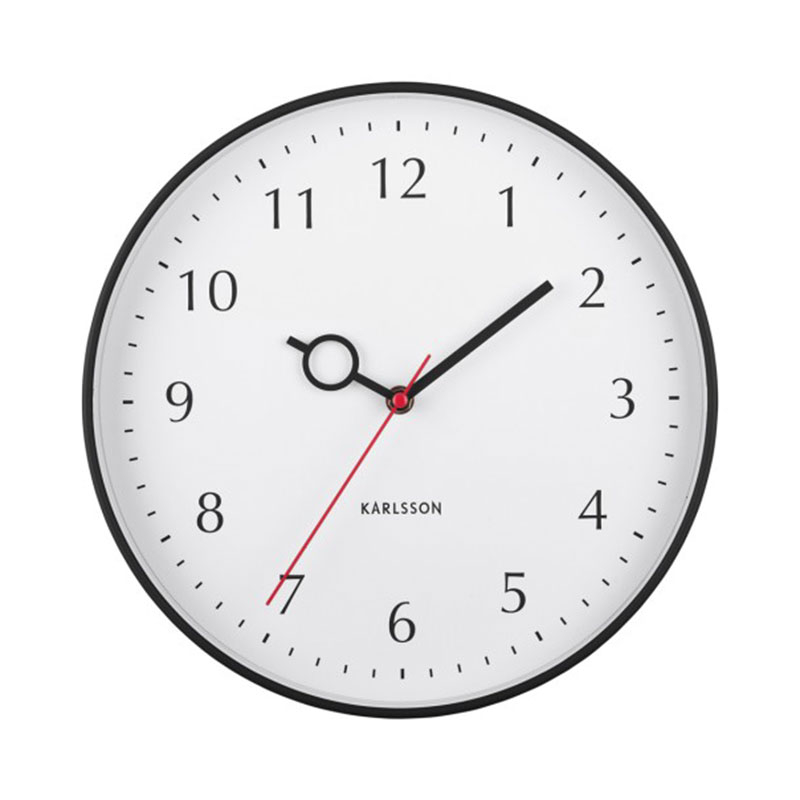 Ρολόι Τοίχου (Φ30) Karlsson Loupe Black