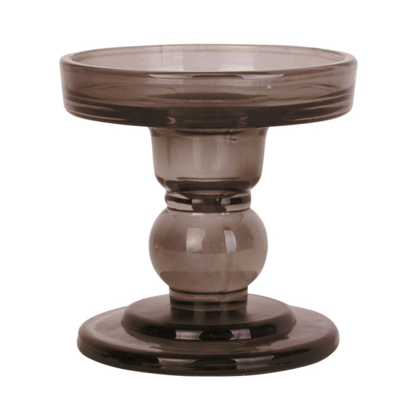 Κηροπήγιο (Φ8.5x9) Present Time By Octopus Glass Art Brown