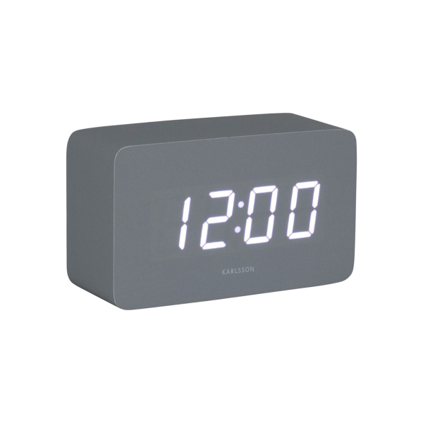 Ψηφιακό Ρολόι Επιτραπέζιο (4.3x5.9) - Ξυπνητήρι Karlsson Spry Tube Mouse Grey