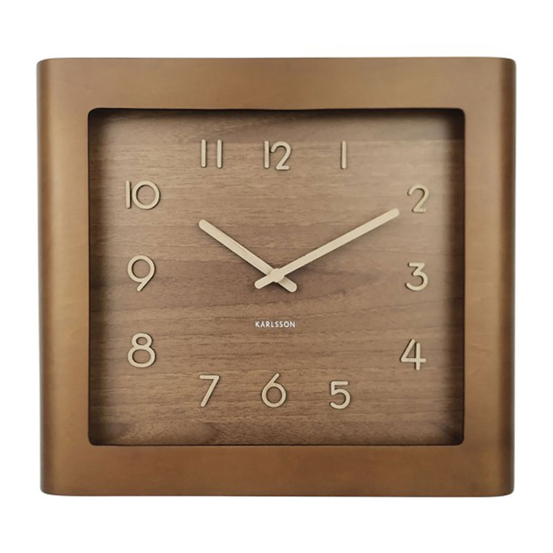 Ρολόι Τοίχου (33x33) Karlsson Sole Dark Wood