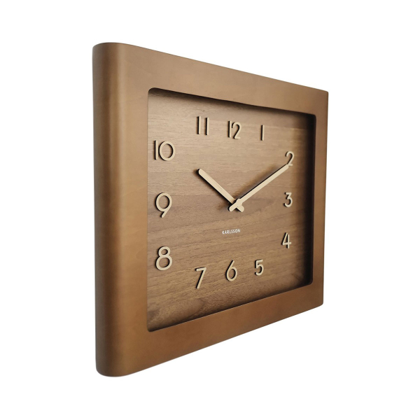 Ρολόι Τοίχου (33x33) Karlsson Sole Dark Wood