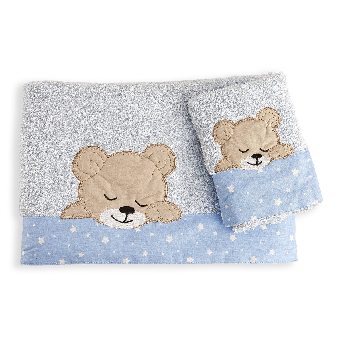 Βρεφικές Πετσέτες (Σετ 2τμχ) Dimcol Sleeping Bear Cub 13