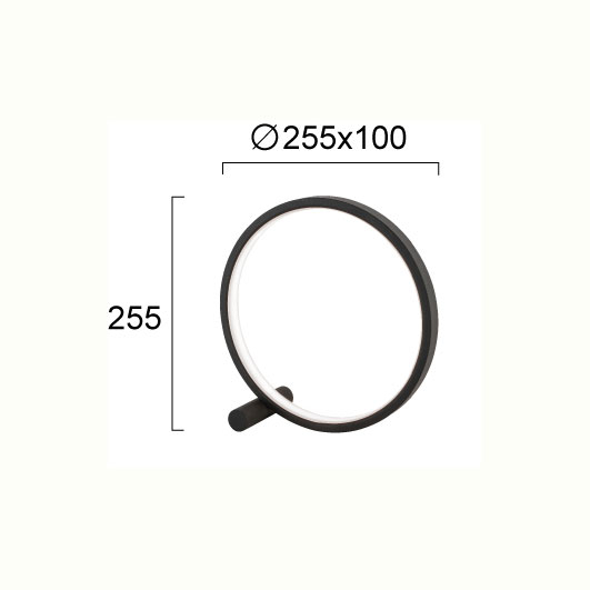Πορτατίφ Led Viokef Circle Black 429150 Home Φωτιστικά Επιτραπέζια Spitishop