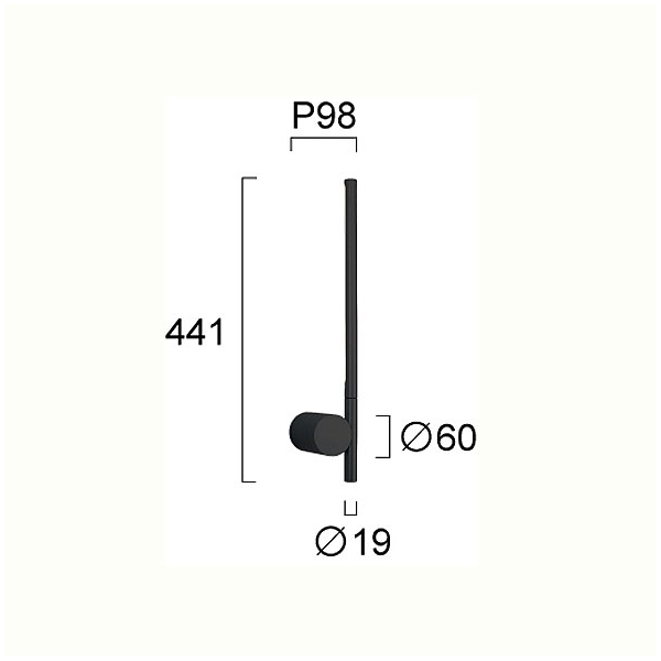 Απλίκα Τοίχου LED Viokef Novita Black 4293000