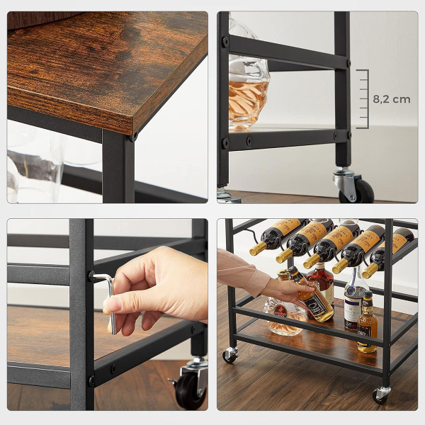 Επιδαπέδια Κάβα Ποτών Για 5 Μπουκάλια (60x40x75) Vasagle LRC087B01