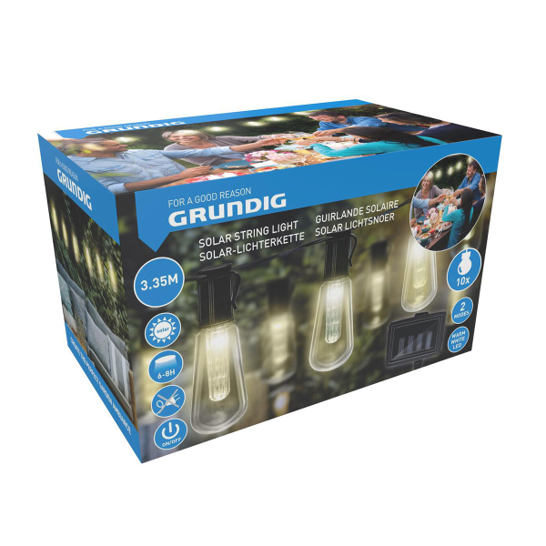 Διακοσμητική Γιρλάντα Ηλιακή Με 10 LED Φωτάκια Grundig 871125247676