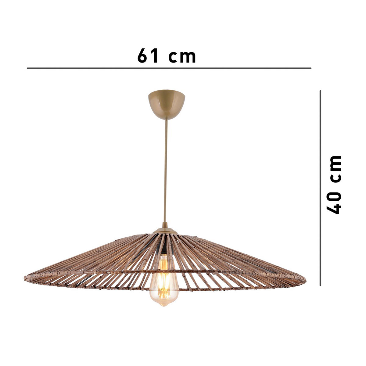 Φωτιστικό Οροφής Μονόφωτο A-G Conic 390Flh2271 Brown Home Φωτιστικά Spitishop