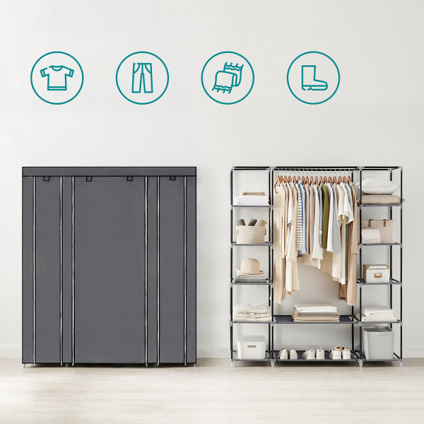 Υφασμάτινη Ντουλάπα (150x45x175) Songmics LSF03G