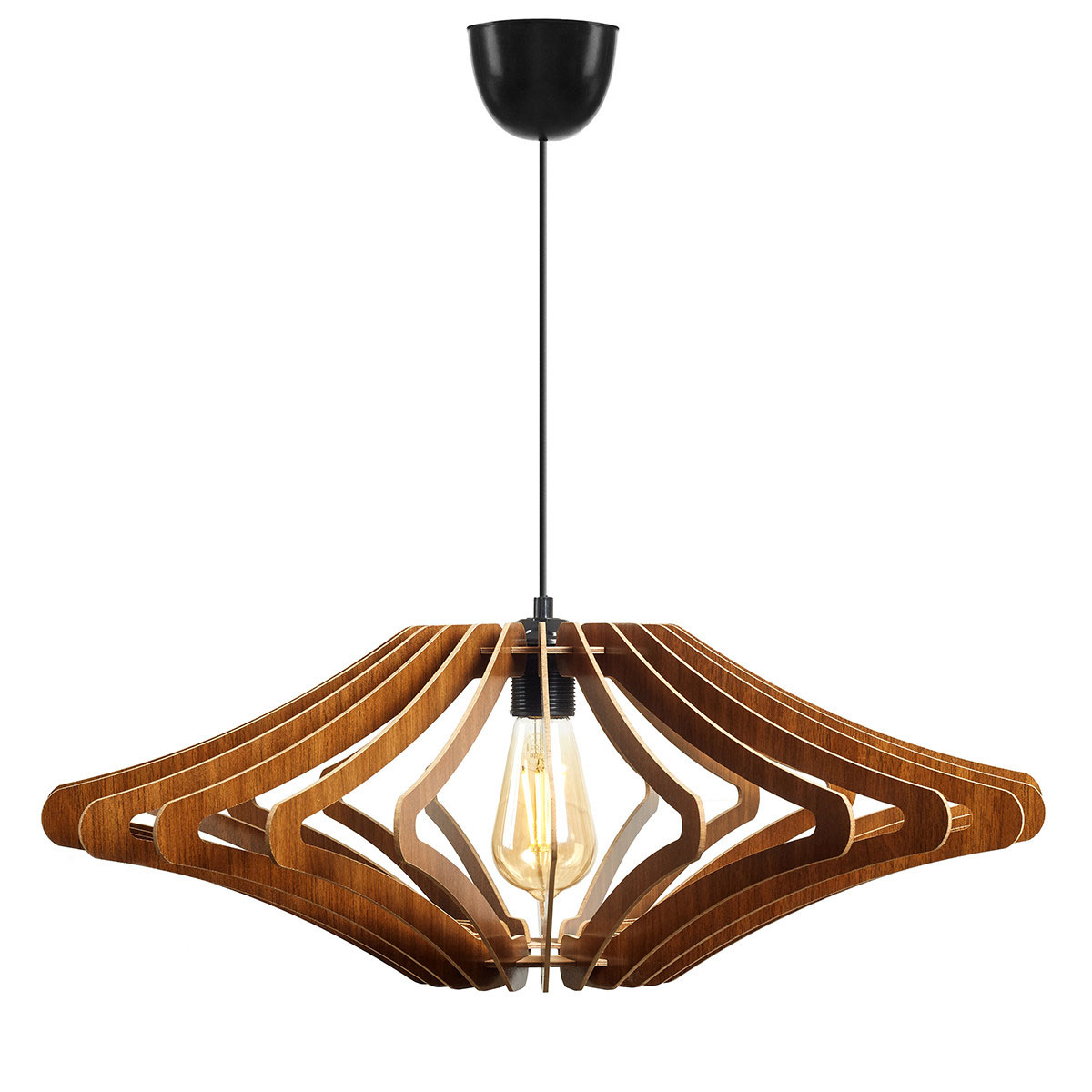 Φωτιστικό Οροφής Μονόφωτο A-G 390Flh1538 Walnut Home Φωτιστικά Spitishop