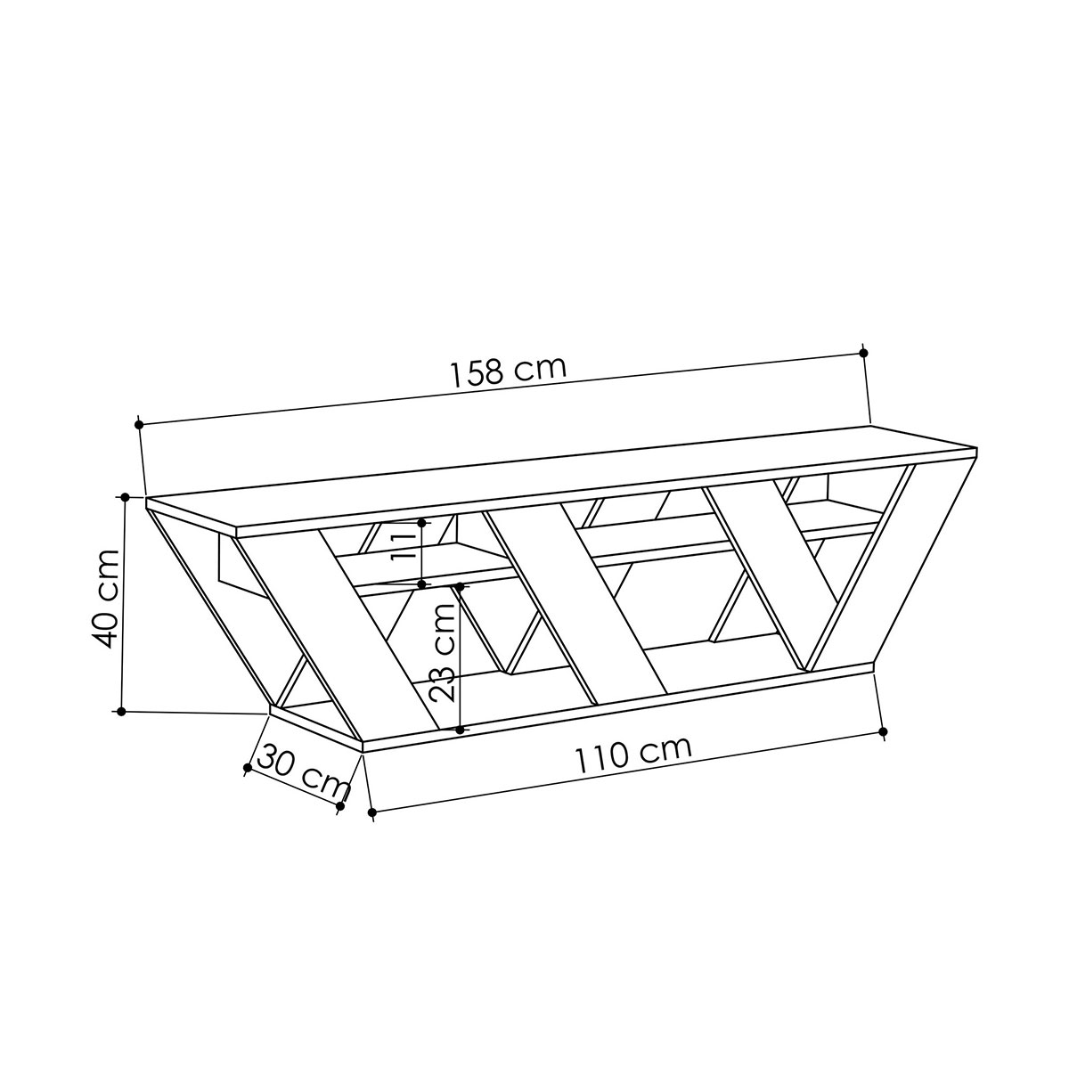 Έπιπλο Τηλεόρασης (158X30X40) A-G Ralla 855Dte3069 Anthracite Home Έπιπλα Σαλονιού Spitishop