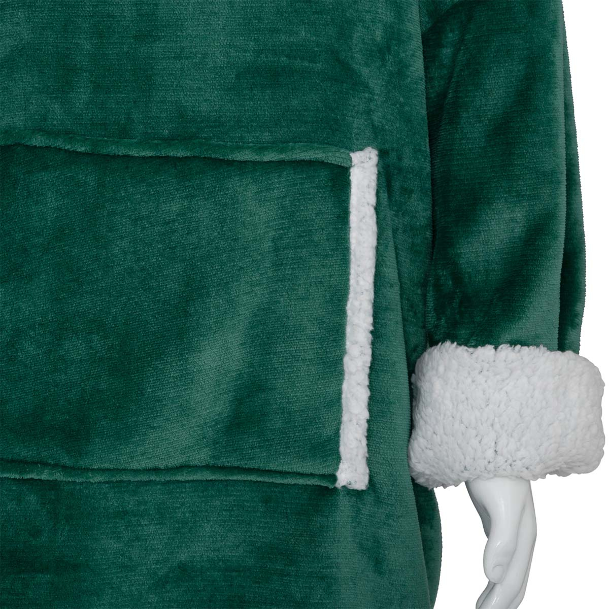Fleece Φούτερ με Sherpa (85X118) A-S Flan Green 199496 Home Ένδυση Γυναικεία Σπιτιού Γυναικείες Ρόμπες Spitishop
