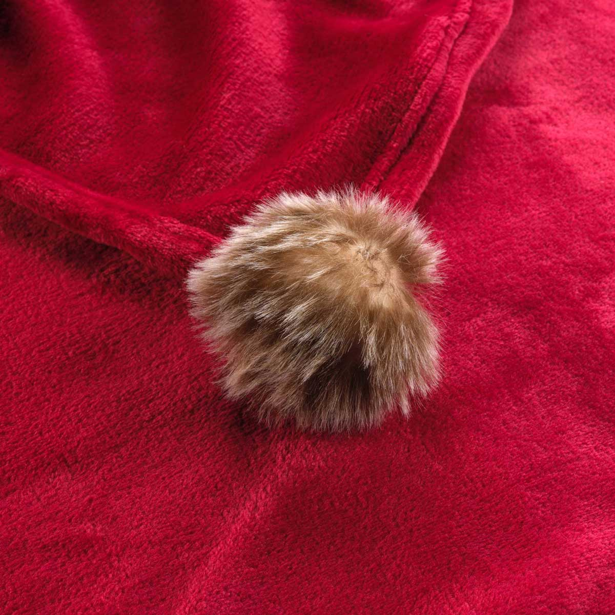 Κουβέρτα Καναπέ Fleece (125X150) L-C Snowy Rouge 1611405 Home Λευκά Είδη Σαλονιού Κουβέρτες Spitishop