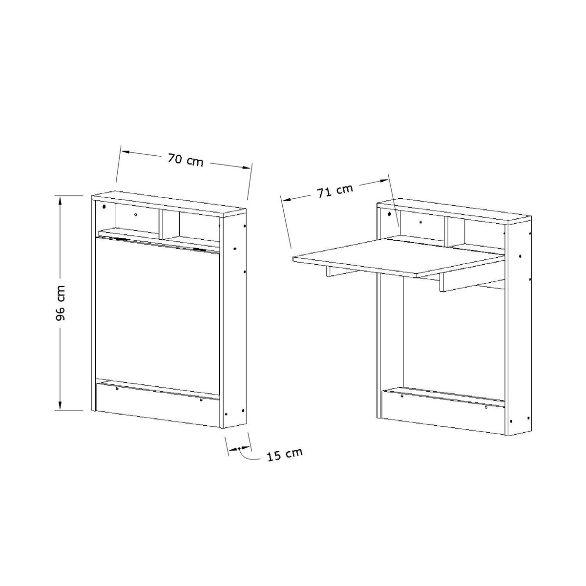 Τραπέζι Κουζίνας με Ράφια (70X15X96) A-G Bracked 793Elg3803 Patara Home Έπιπλα & Τραπεζαρίας Τραπέζια - Τραπεζαρίες Spitishop