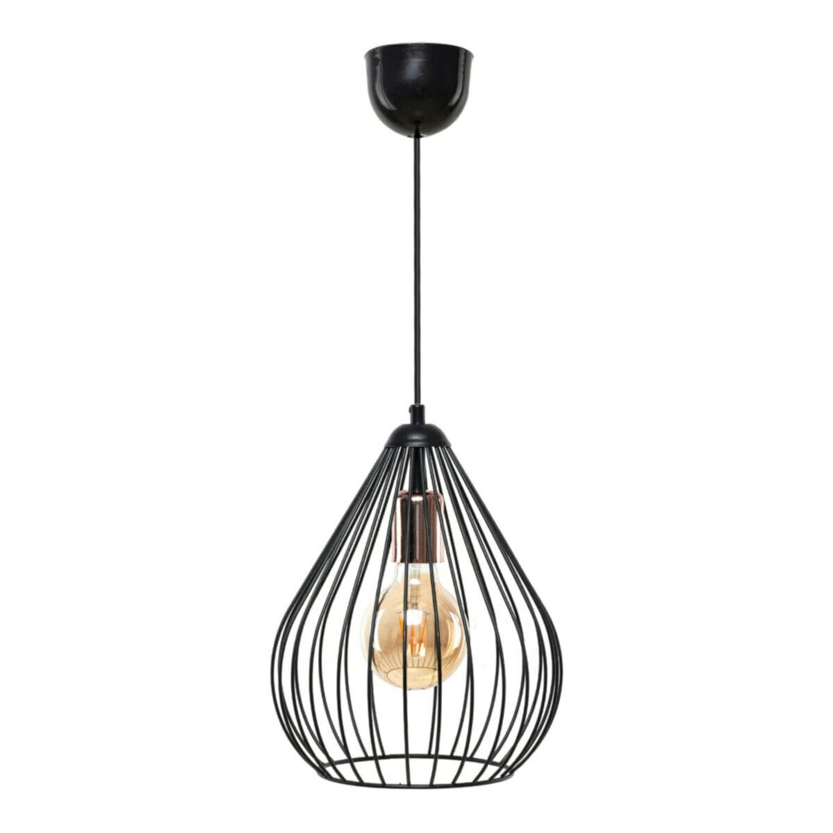 Φωτιστικό Οροφής Μονόφωτο A-G 390Flh1584 Black Home Φωτιστικά Spitishop