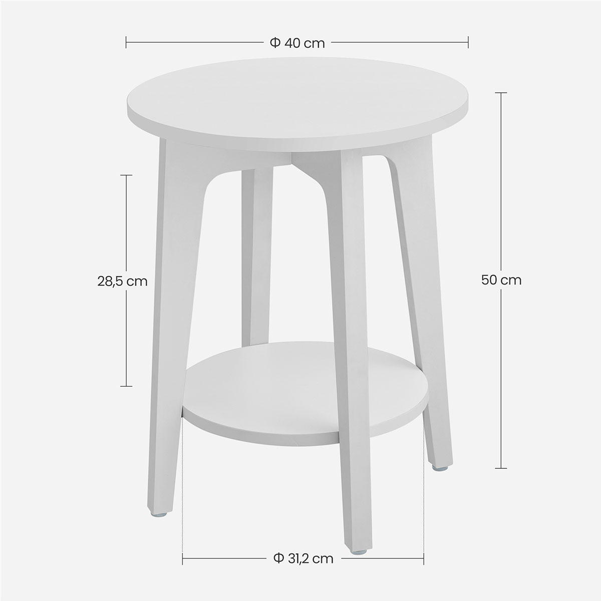 Βοηθητικό Τραπεζάκι (Φ40X50) Vasagle Let283T14 Home Έπιπλα Σαλονιού Τραπεζάκια Spitishop