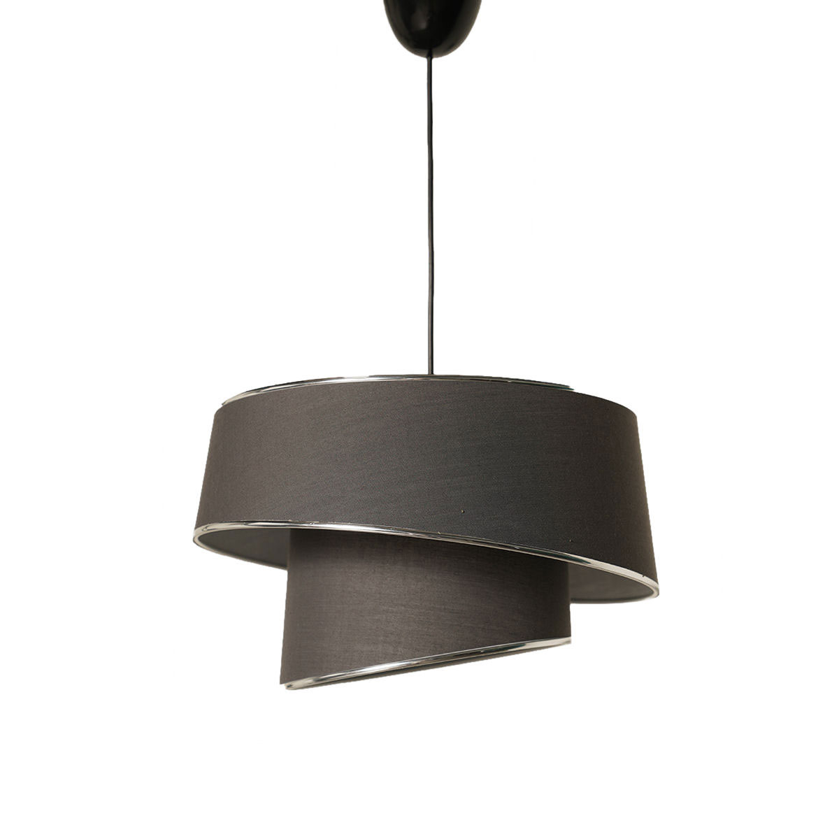 Φωτιστικό Οροφής Μονόφωτο A-G Barette 390Flh1631 Anthracite Silver Home Φωτιστικά Spitishop