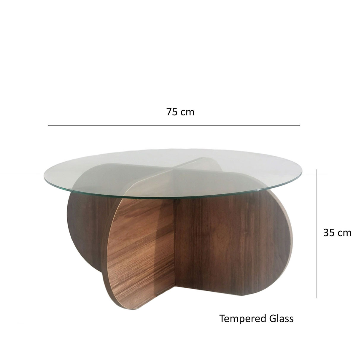 Τραπέζι Σαλονιού (Φ75X35) A-G Bubble 552Nos2240 Walnut Home Έπιπλα Τραπεζάκια Spitishop