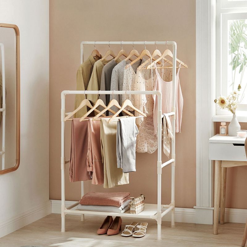 Κρεμάστρα Δαπέδου Διπλή (88x44x154) Songmics RDR01WT