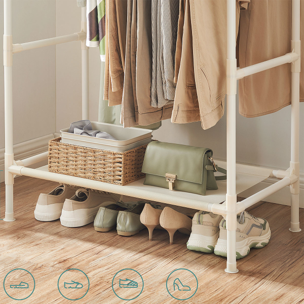 Κρεμάστρα Δαπέδου Διπλή (88x44x154) Songmics RDR01WT